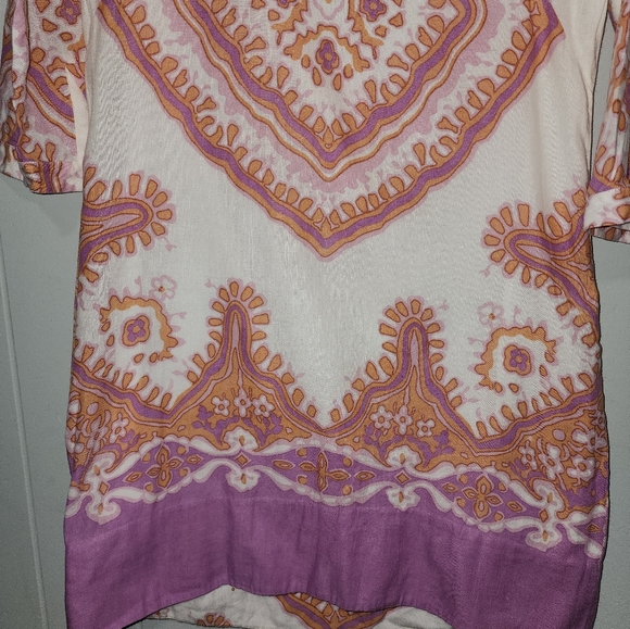 J. Crew Gorgeous 😍 , Orange , And Purple , Boho , Style Dress - Picture 15 of 16